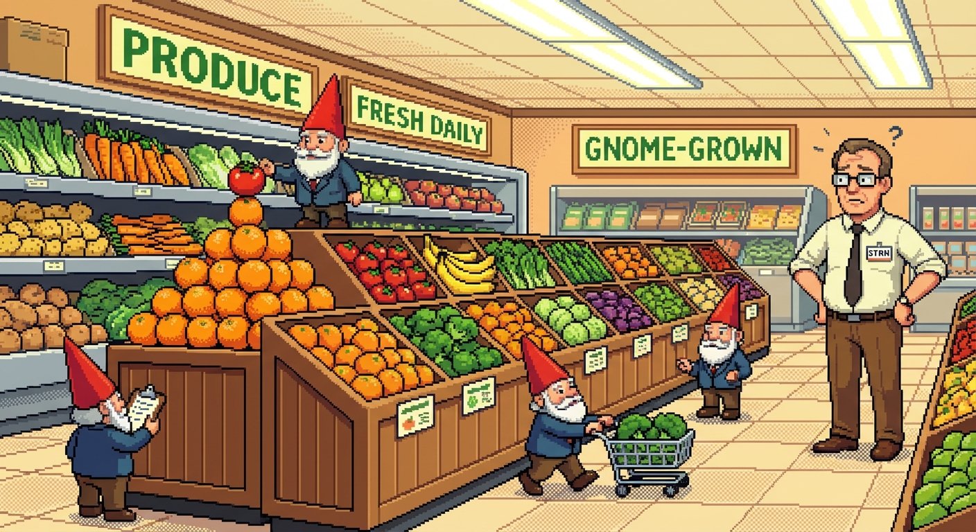 Grocery Gnomes deployed in supermarket