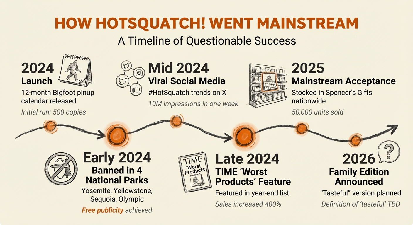 HotSquatch timeline - chronological workflow